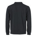 Sweatshirt de travail noir avec col polo pas cher Clique BASIC