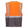 Gilet haute visibilité multipoches orange