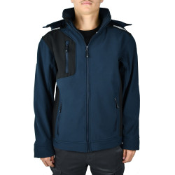 veste travail bleu