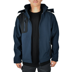 softshell travail bleu marine