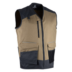 gilet travail beige