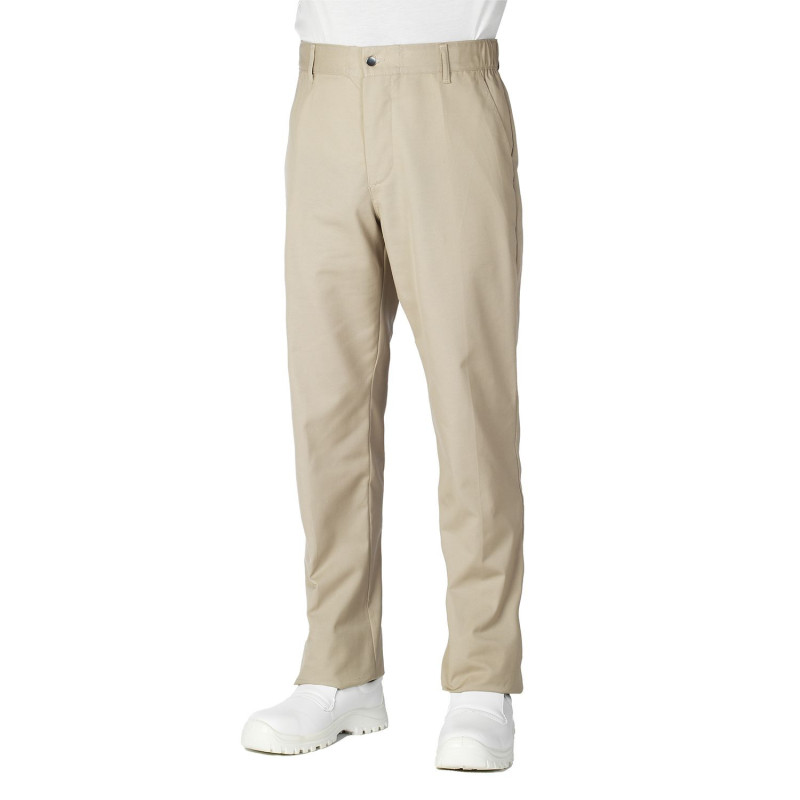 Pantalon de cuisine gris uni robur BEIGE