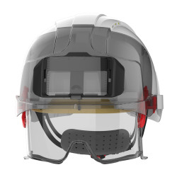 casque btp avec visiere porte badge