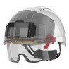 Casque chantier porte badge visiere