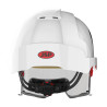 casque chantier avec lunette et porte badge