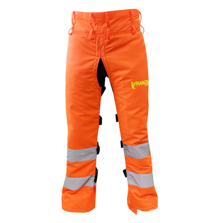 jambières bucheron haute visibilité