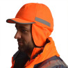 casquette de chantier coquée orange