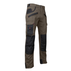 Pantalon de travail renforcé marron LMA TOURBE