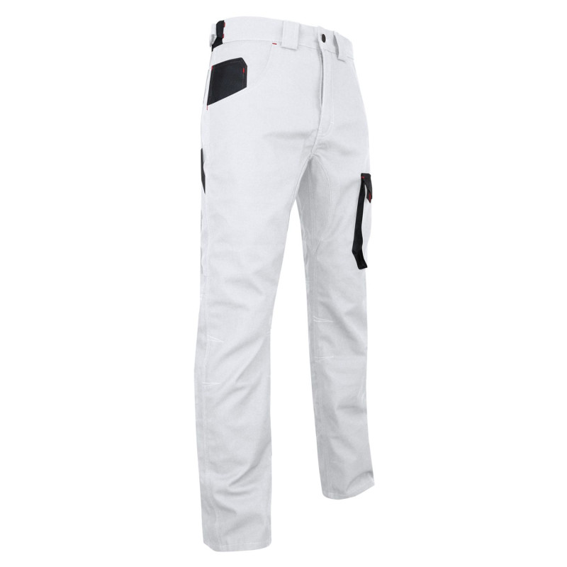 Pantalon de Peintre BTP Blanc Coton Polyester