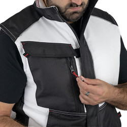 Gilet de travail blanc homme