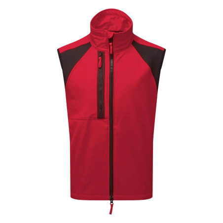 Gilet softshell travail rouge