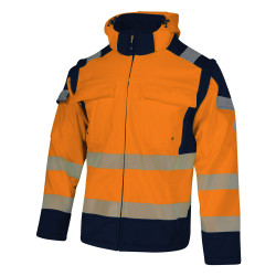 softshell haute visibilité orange fluo