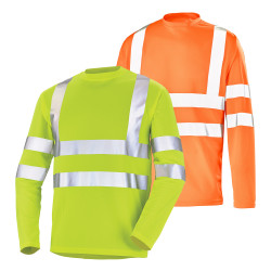 T-shirt fluo haute visibilité manches longues