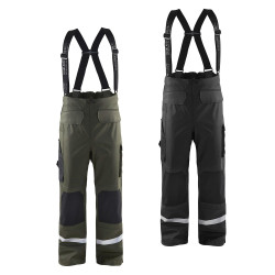 Pantalon de pluie professionnel à bretelles en PU
