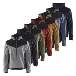 Veste de travail tricotée à capuche avec softshell