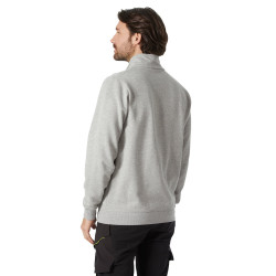 Sweat gris mélangé zippé Helly Hansen