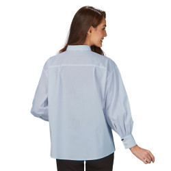 Chemise bleue stretch femme 