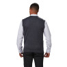 Gilet gris laine mérinos 