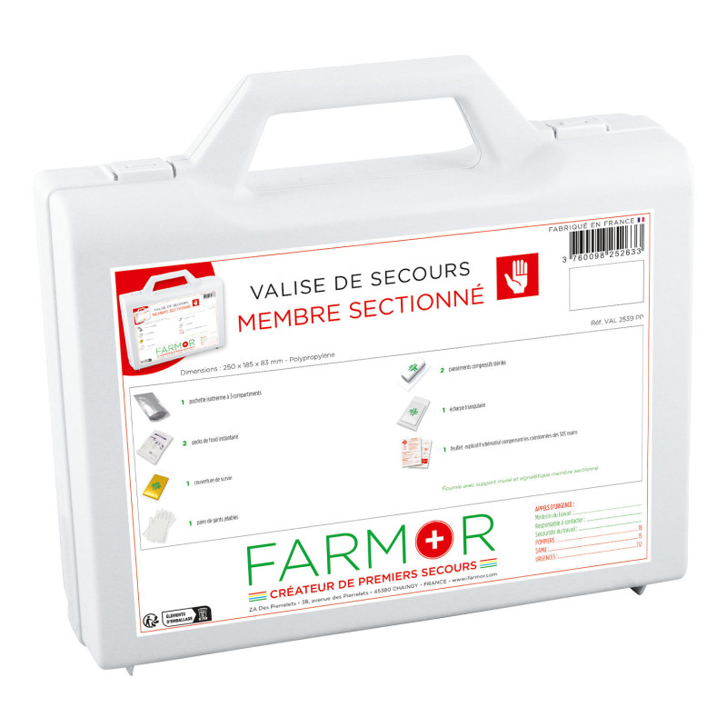 valise de secours membre sectionné