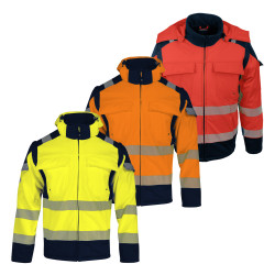 Softshell de travail haute visibilité 2 en 1
