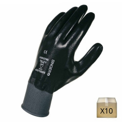 Gant Anti Coupure SINGER Taille 11 Tricoté Nitrile Enduit Picots Pouce et  index renforcés Paume mousse