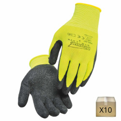 GANT DE CHANTIER,NM1350P-RBLK-L--Gants de sécurité en Latex pour le travail  du jardin, 12 paires, avec doublure en Polyester, pour l - Cdiscount  Bricolage