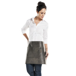 tablier service noir en cuir