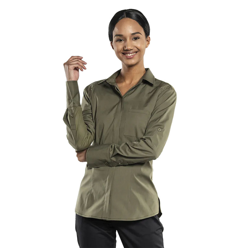 Chemise confortable femme chaud devant 