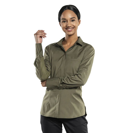 Chemise confortable femme chaud devant 