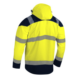 parka jaune fluo haute visibilité