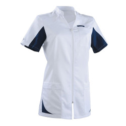 Tunique infirmière femme pas cher clemix blanc bleu marine