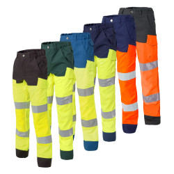 Pantalon haute visibilité poche genoux