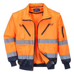 blouson haute visibilité orange