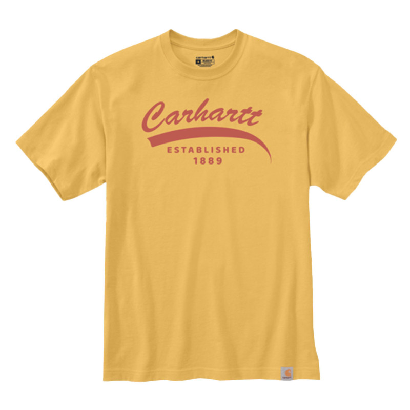 t-shirt jaune carhartt workwear