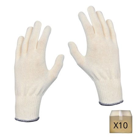 Gants blancs de coton en taille enfants soin des mains