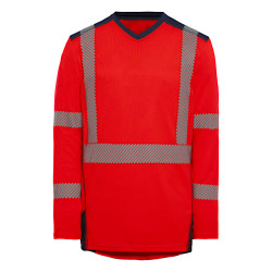 T-shirt haute visibilité rouge fluo 