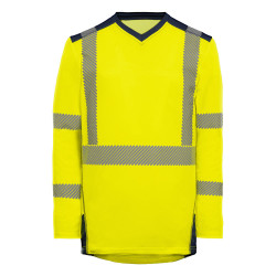 T-shirt haute visibilité jaune fluo