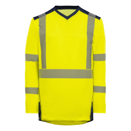 T-shirt haute visibilité jaune fluo