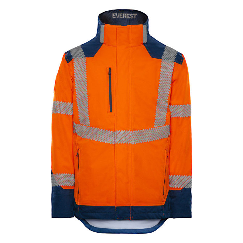 Veste de pluie haute visibilité à capuche 