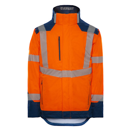 Veste de pluie haute visibilité à capuche 