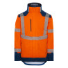 Veste de pluie haute visibilité à capuche 
