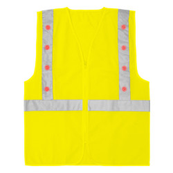 Gilet haute visibilité LED jaune fluo