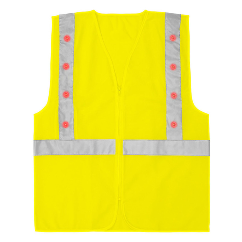 Gilet haute visibilité LED jaune fluo