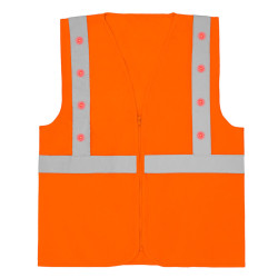 Gilet led haute visibilité orange fluo