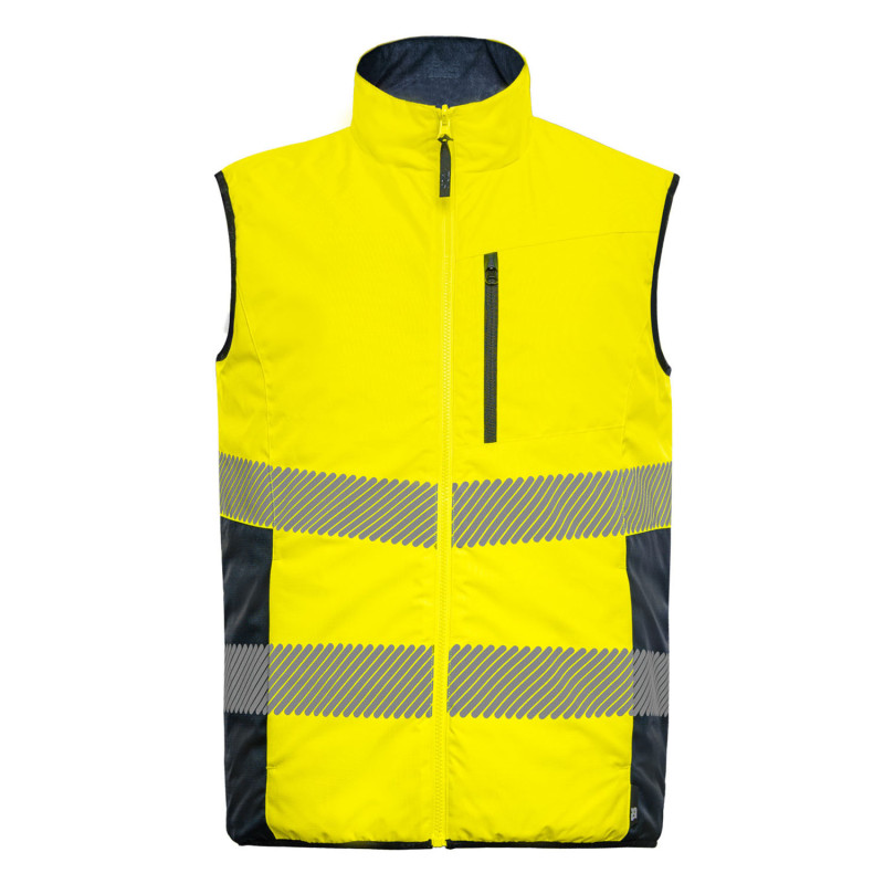 Bodywarmer haute visibilité jaune fluo