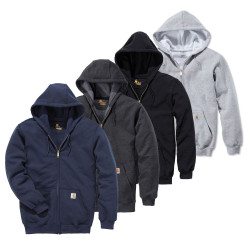 Sweat de travail zippé à capuche Carhartt K122 HOODED ZIP FRONT SWEATSHIRT