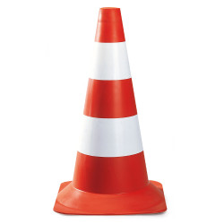 Cône de signalisation chantier plastique