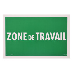 Affiche de délimitation zone travail