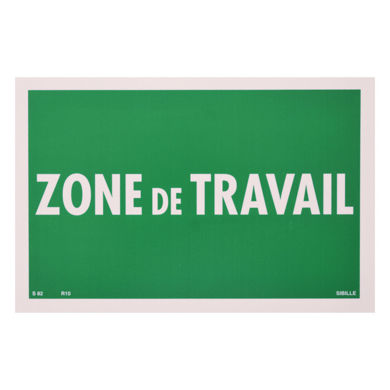 Affiche de délimitation zone travail