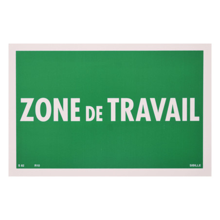Affiche de délimitation zone travail
